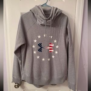 NWOT UNDER ARMOUR RED, WHITE & BLUE HOODIE